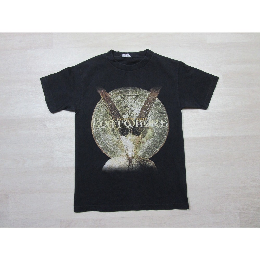 Vintage Y2K Goatwhore T-Shirt (S) Sludge Metal Band "A Haunting Curse" Acid Bath